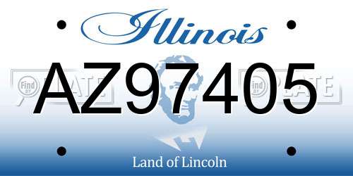 AZ97405 Illinois License Plate
