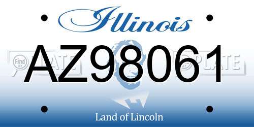 AZ98061 Illinois License Plate