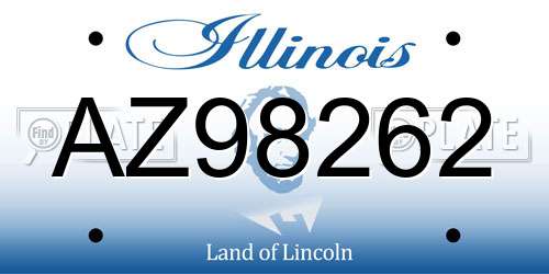 AZ98262 Illinois License Plate