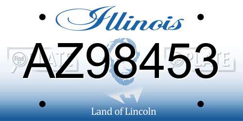 AZ98453 Illinois License Plate