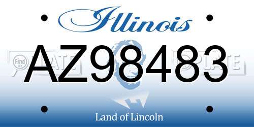 AZ98483 Illinois License Plate