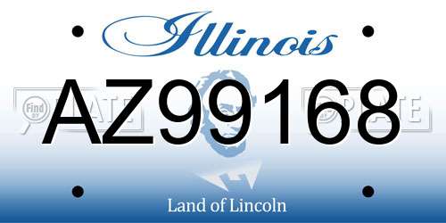 AZ99168 Illinois License Plate