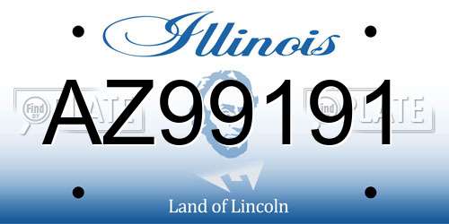 AZ99191 Illinois License Plate