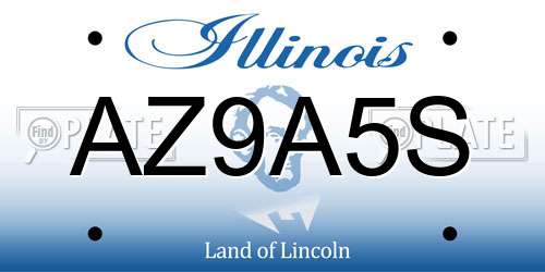 AZ9A5S Illinois License Plate