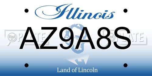 AZ9A8S Illinois License Plate