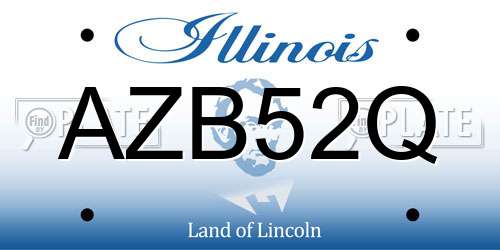 AZB52Q Illinois License Plate