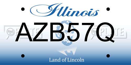 AZB57Q Illinois License Plate