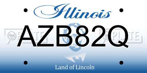 AZB82Q Illinois License Plate