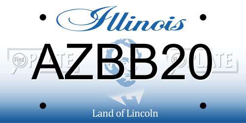 AZBB20 Illinois License Plate