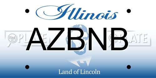 AZBNB Illinois License Plate