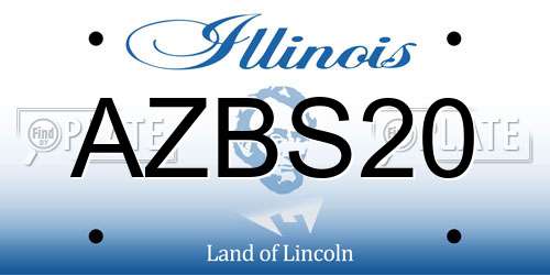 AZBS20 Illinois License Plate
