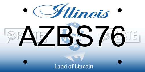 AZBS76 Illinois License Plate