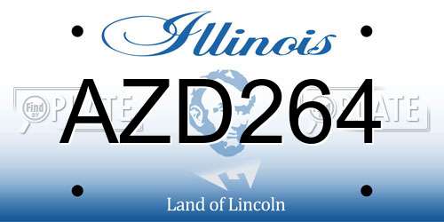 AZD264 Illinois License Plate