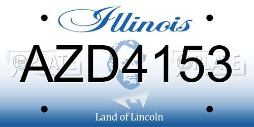AZD4153 Illinois License Plate