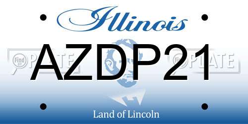 AZDP21 Illinois License Plate
