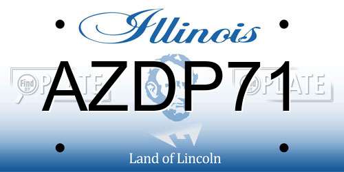 AZDP71 Illinois License Plate