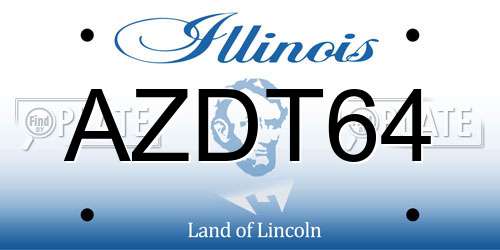 AZDT64 Illinois License Plate
