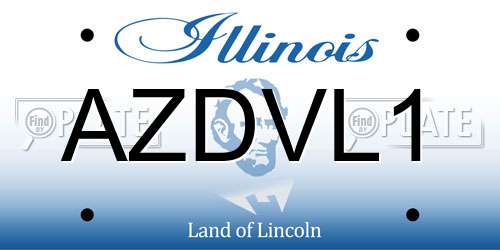AZDVL1 Illinois License Plate