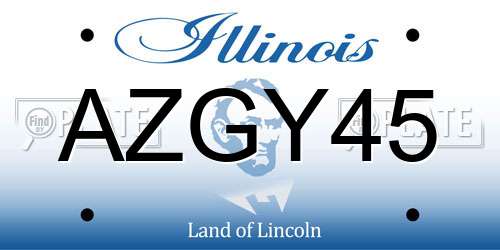 AZGY45 Illinois License Plate