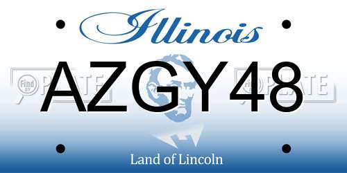 AZGY48 Illinois License Plate