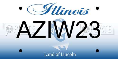 AZIW23 Illinois License Plate