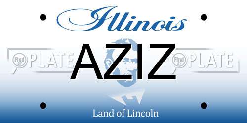 AZIZ Illinois License Plate
