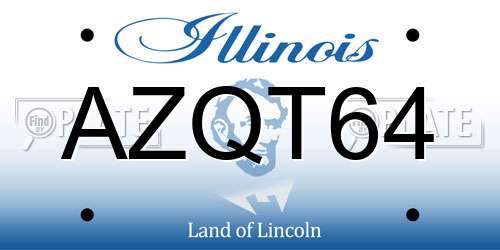 AZQT64 Illinois License Plate