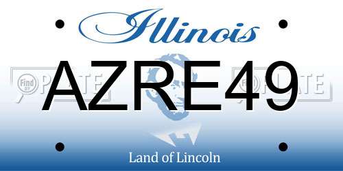 AZRE49 Illinois License Plate