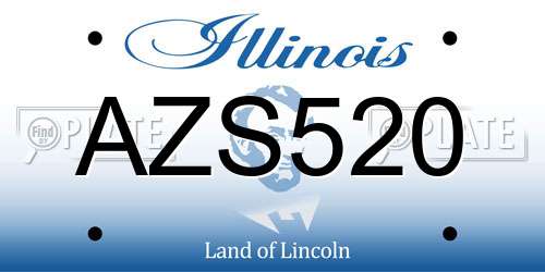 AZS520 Illinois License Plate