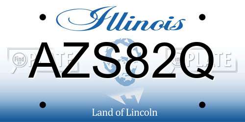 AZS82Q Illinois License Plate