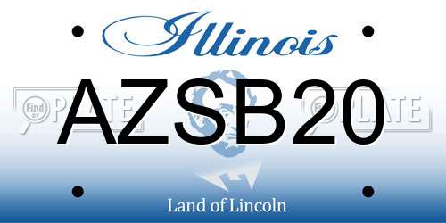 AZSB20 Illinois License Plate