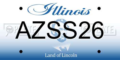 AZSS26 Illinois License Plate