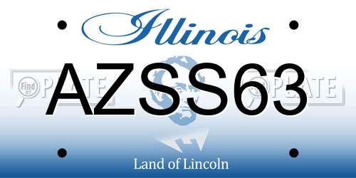 AZSS63 Illinois License Plate