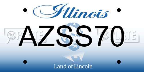 AZSS70 Illinois License Plate
