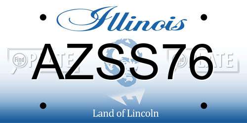 AZSS76 Illinois License Plate