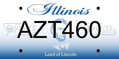 AZT460 Illinois License Plate