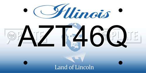 AZT46Q Illinois License Plate