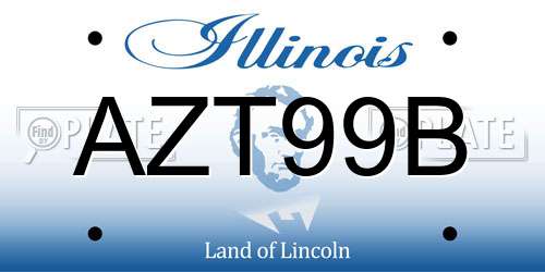 AZT99B Illinois License Plate