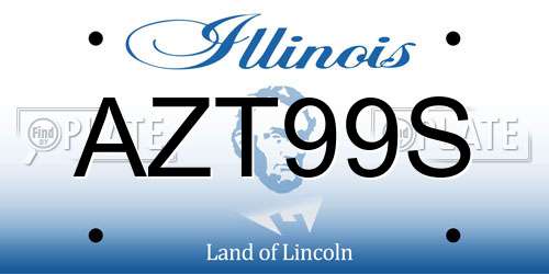 AZT99S Illinois License Plate
