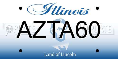 AZTA60 Illinois License Plate