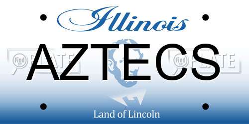 AZTECS Illinois License Plate