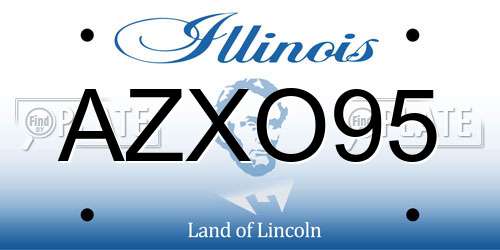 AZXO95 Illinois License Plate