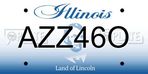 AZZ46O Illinois License Plate