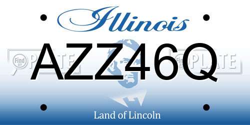 AZZ46Q Illinois License Plate