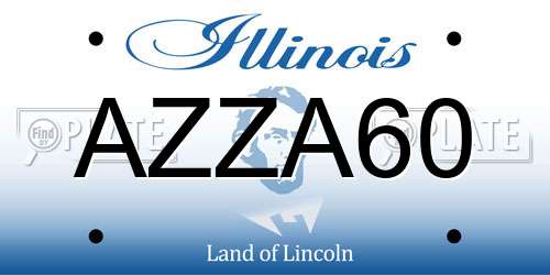 AZZA60 Illinois License Plate