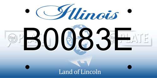 B0083E Illinois License Plate