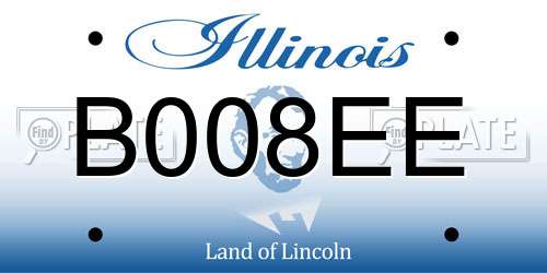 B008EE Illinois License Plate