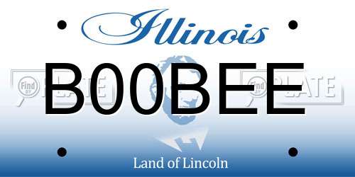 B00BEE Illinois License Plate