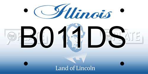 B011DS Illinois License Plate