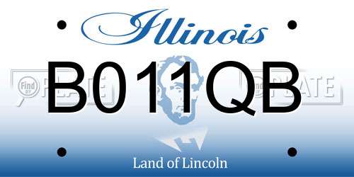 B011QB Illinois License Plate